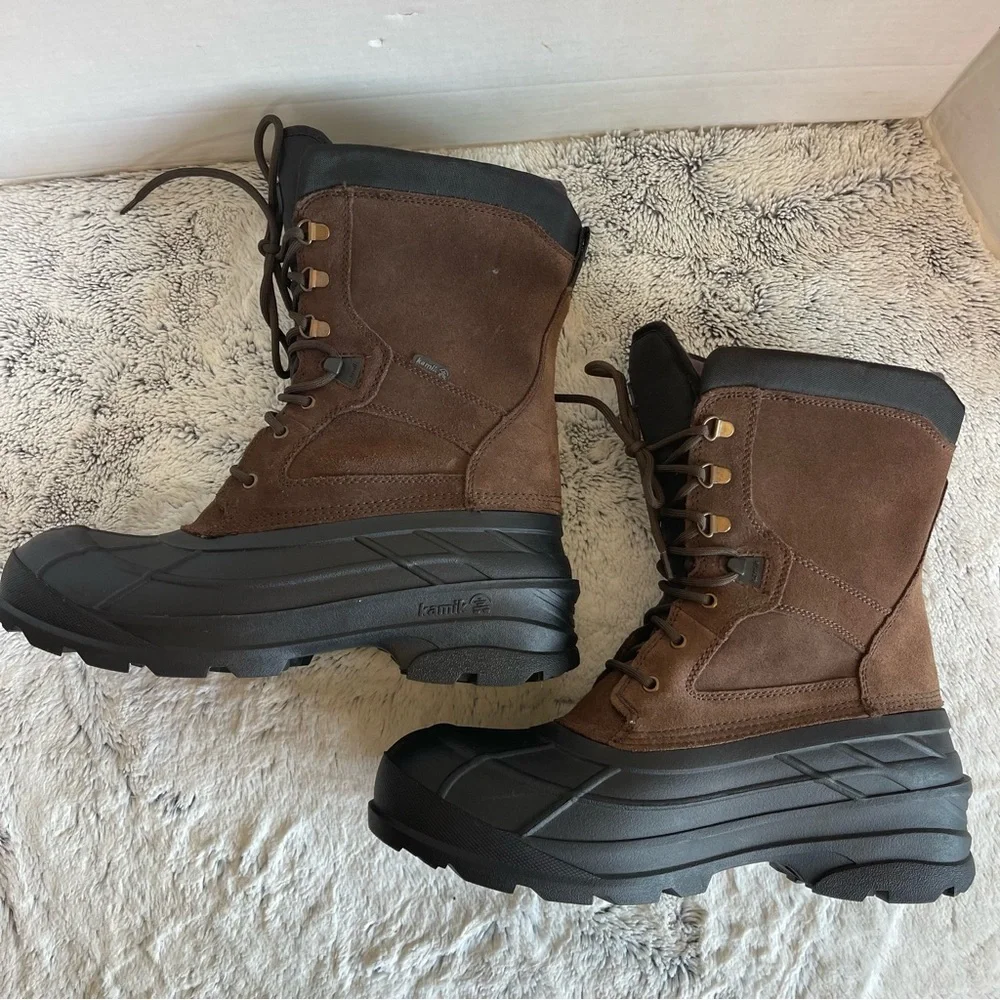 Kamik Nation Wide Insulated Waterproof Pac Boots for Men US Size 14